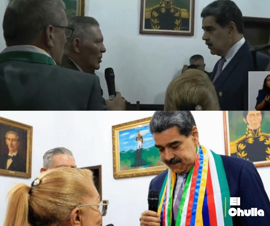 Nicolás Maduro recibe un premio de la paz otorgado por militantes del chavismo.