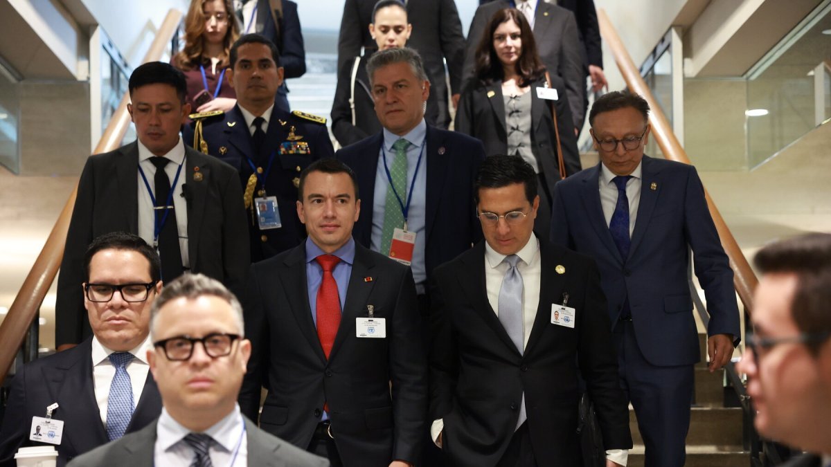 Noboa intervendrá en la ONU y se reunirá con Guterres, Paz y un emisario emiratí