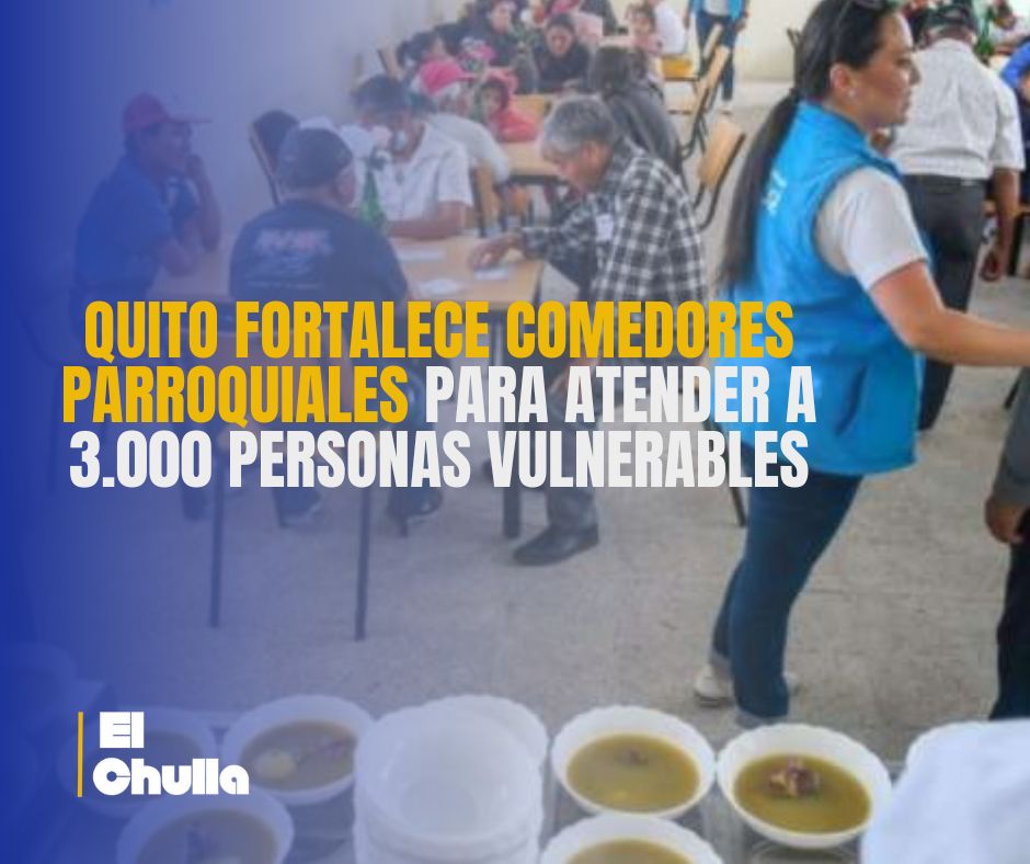 Quito fortalece comedores parroquiales para atender a 3.000 personas vulnerables