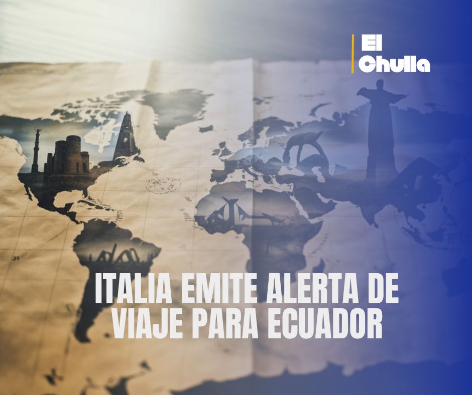 Italia emite alerta de viaje para Ecuador