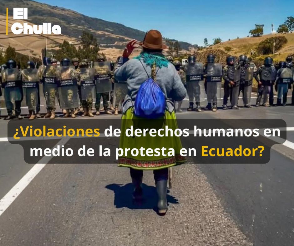 Denuncian vulneraciones a derechos humanos en el marco del paro nacional en Ecuador.