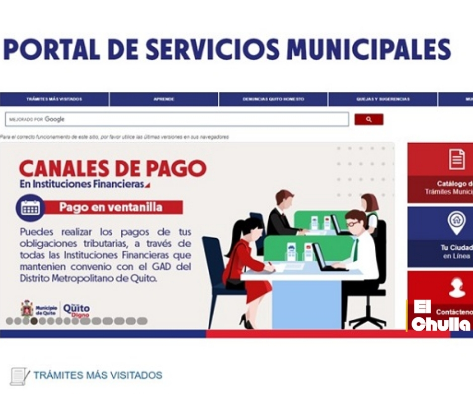 Municipio de Quito aplica alza del 7 % en el Impuesto Predial.