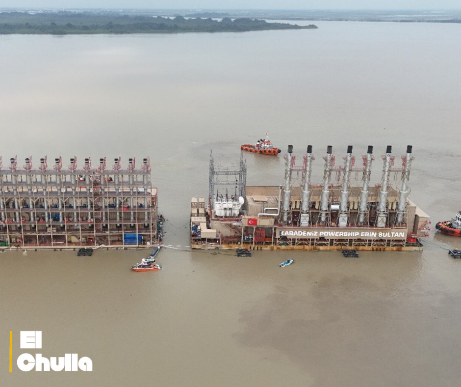 Barcaza de generación eléctrica seguirá en Posorja tras adjudicación a Karpowership.
