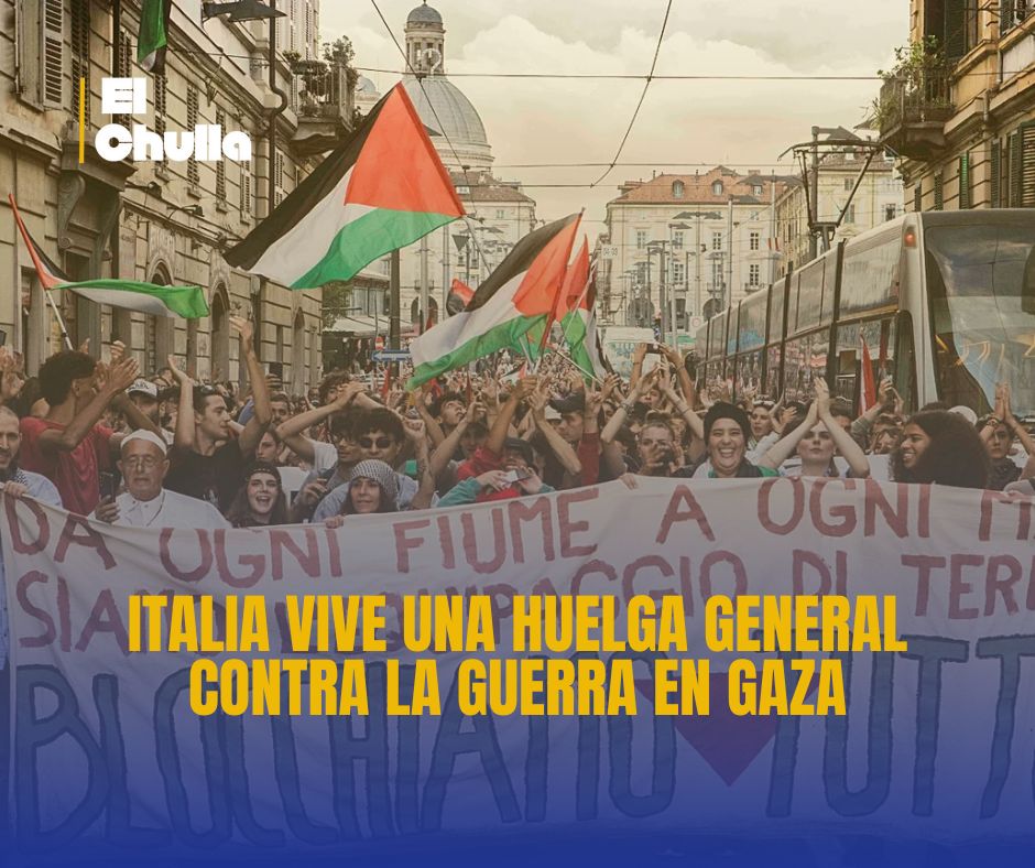 Italia vive una huelga general contra la guerra en Gaza: puertos bloqueados y masivas protestas