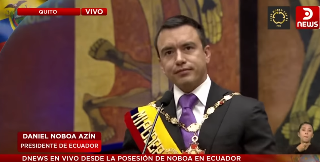  Daniel Noboa inicia su primer mandato completo como presidente de Ecuador
