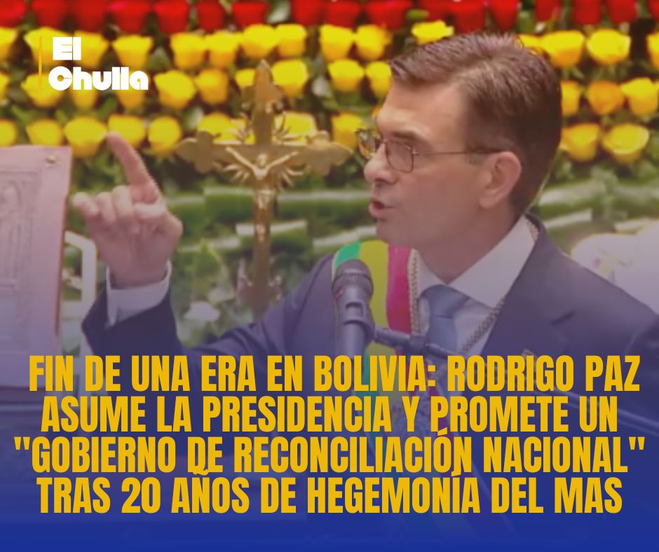 Fin de una era en Bolivia: Rodrigo Paz asume la presidencia y promete un "gobierno de reconciliación nacional" tras 20 años de hegemonía del MAS