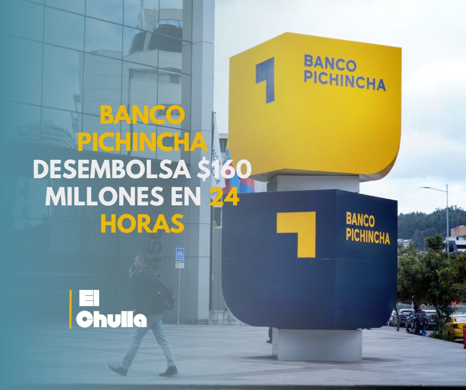 Pánico bancario en Ecuador: Banco Pichincha desembolsa $160 millones en 24 horas