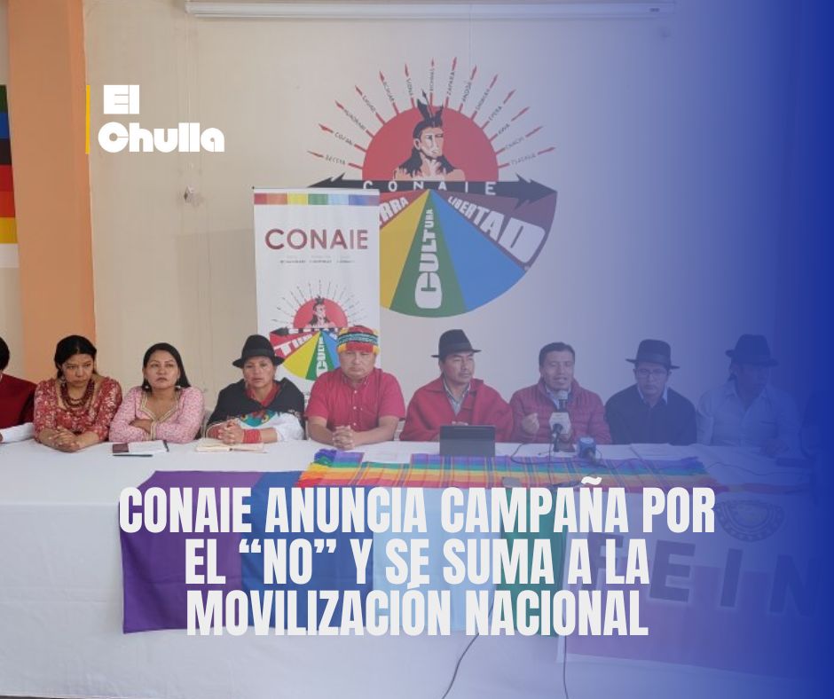Conaie anuncia campaña por el “No” y se suma a la movilización nacional