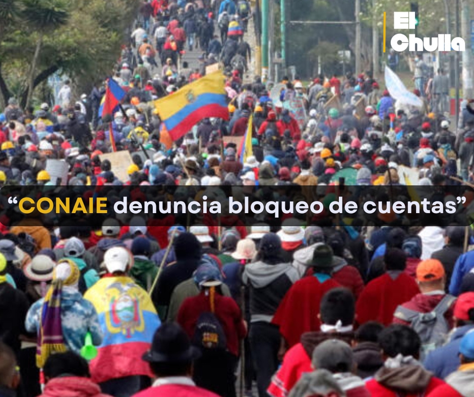 CONAIE denuncia el bloqueo de cuentas bancarias de su asesor legal y alerta sobre persecución política