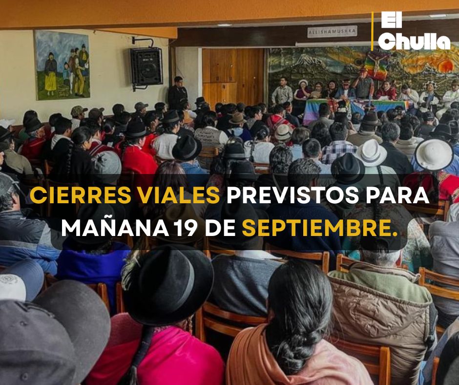 Paro nacional en Ecuador: Sectores anuncian cierres viales en varias provincias