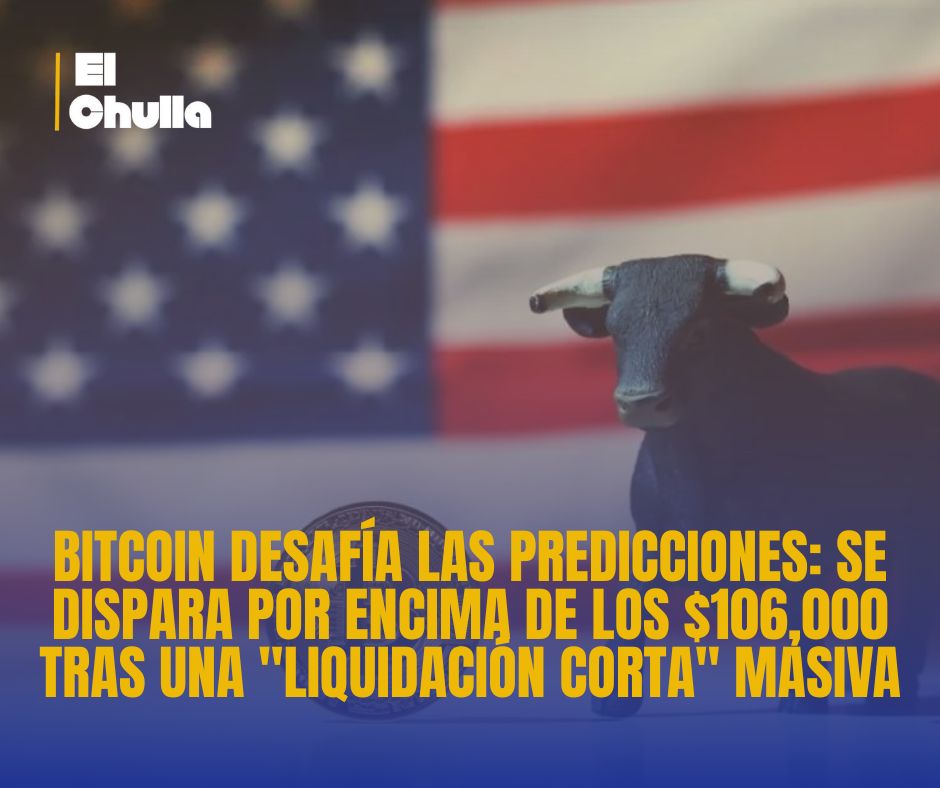 Bitcoin Desafía las Predicciones: Se Dispara por Encima de los $106,000 Tras una "Liquidación Corta" Masiva
