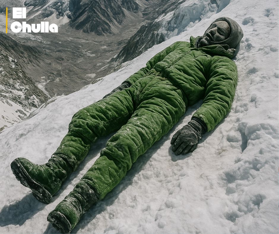 Las referencias humanas, en la llamada "zona de la muerte" del Monte Everest.