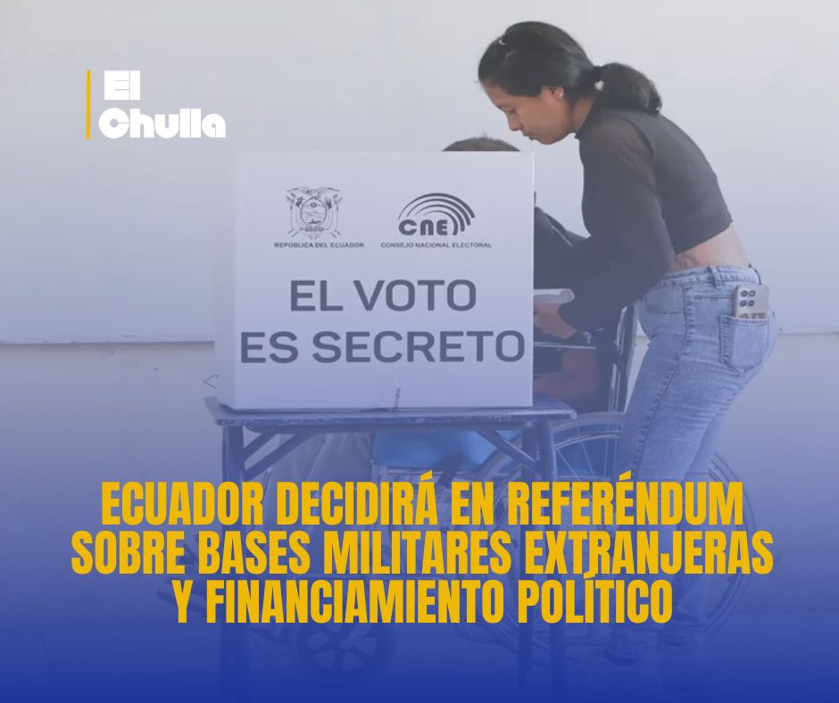 Ecuador decidirá en referéndum sobre bases militares extranjeras y financiamiento político