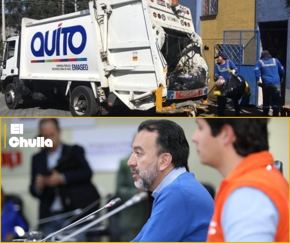 Pabel Muñoz advierte posible aumento en la tarifa de recolección de basura en Quito.