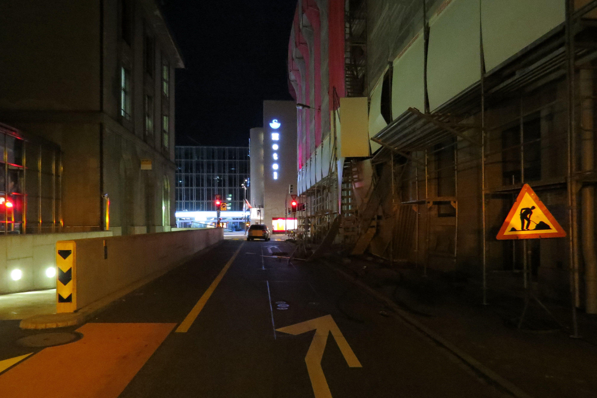 Unerwünschter Zusammenstoss mit Baugerüst in Aarau