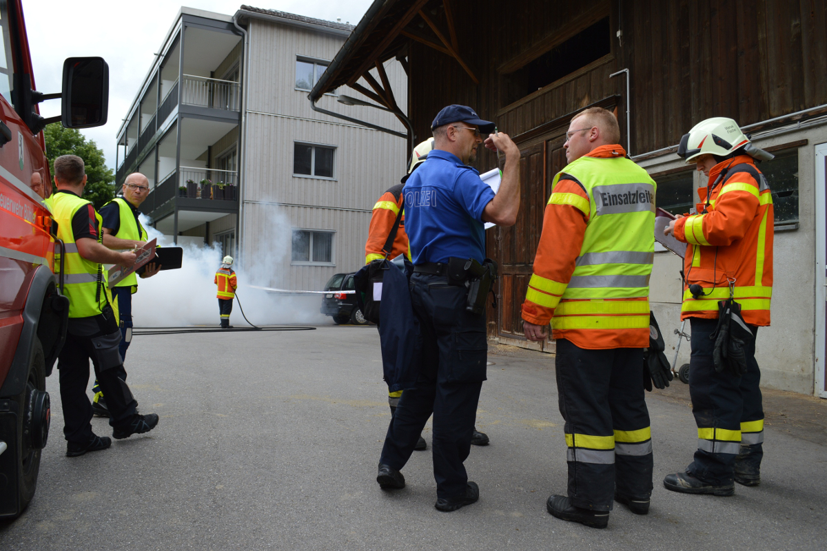 Übung der Kapo AR - Heim in Bühler evakuiert