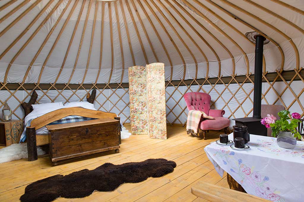 Surrey Hills Yurts accommodation - Beautiful camping and glamping site featured in HolidayFox article