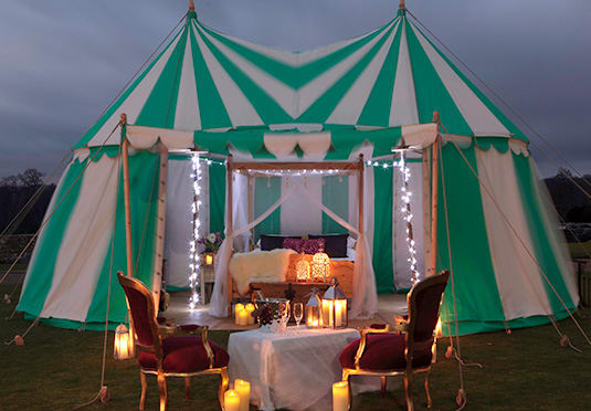 Leeds Castle Knights Glamping accommodation - Beautiful camping and glamping site featured in HolidayFox article