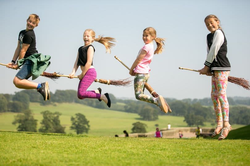 Broomstick training at Alnwick Castle accommodation - Beautiful camping and glamping site featured in HolidayFox article