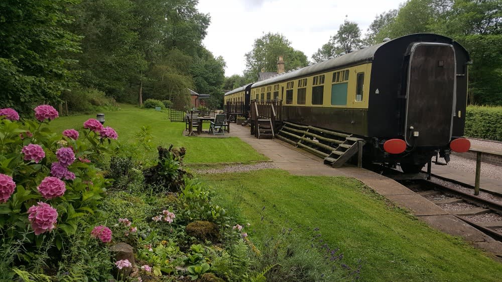 The Train Carriage accommodation - Beautiful camping and glamping site featured in HolidayFox article