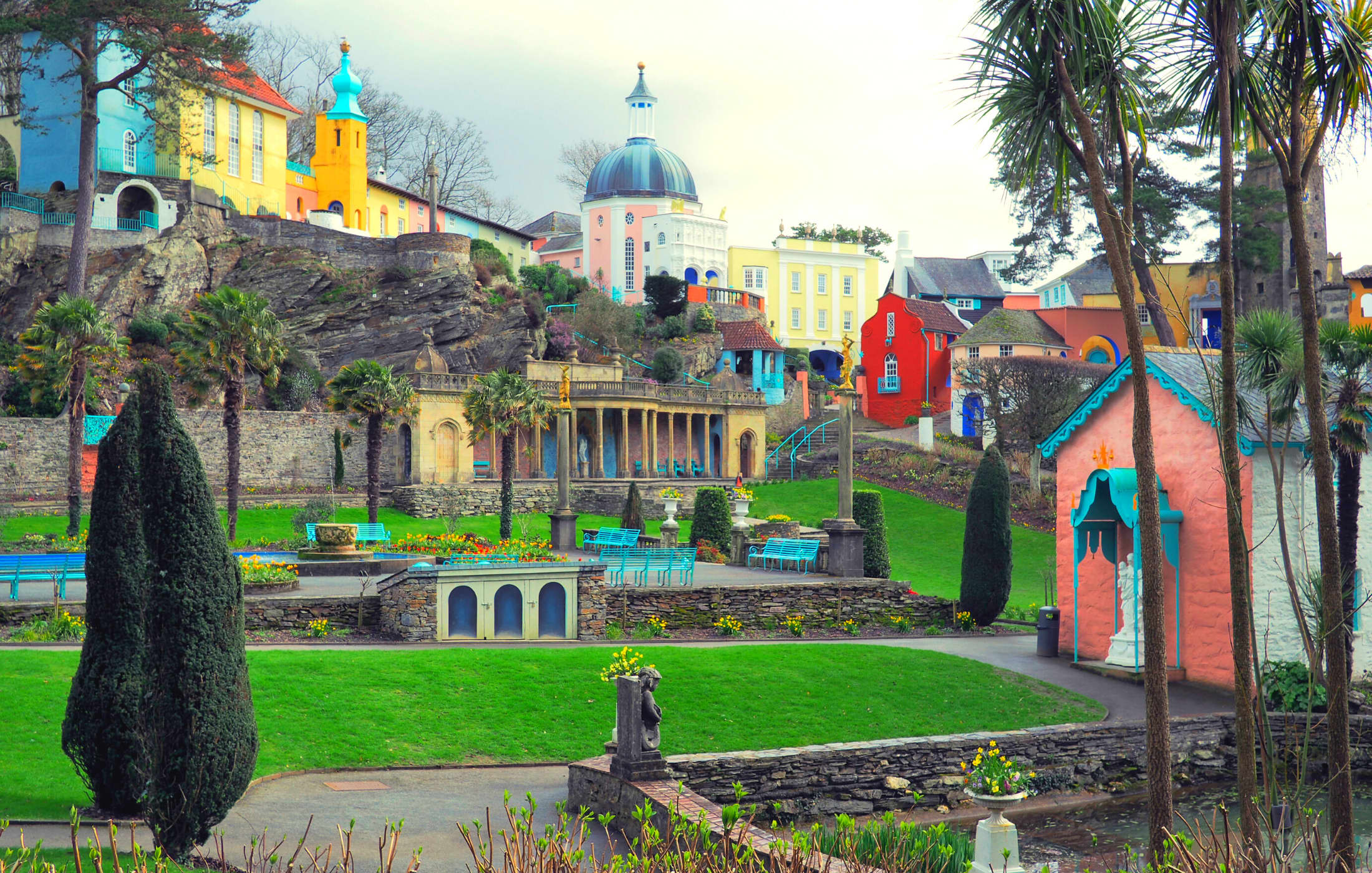 6. Portmeirion, Wales accommodation - Beautiful camping and glamping site featured in HolidayFox article