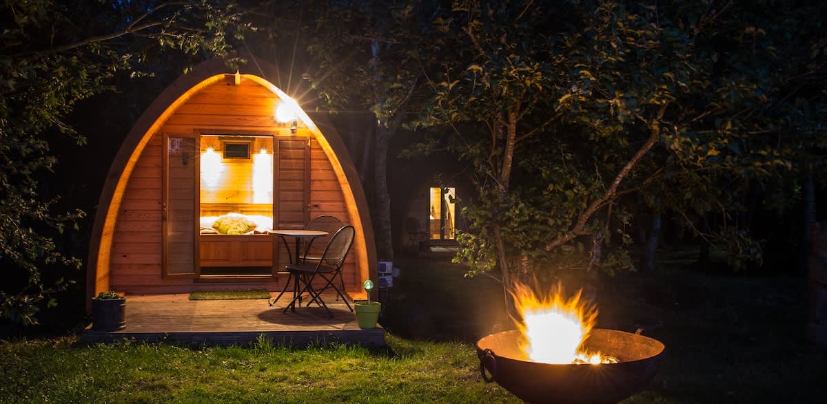 Wooton Park pods accommodation - Beautiful camping and glamping site featured in HolidayFox article
