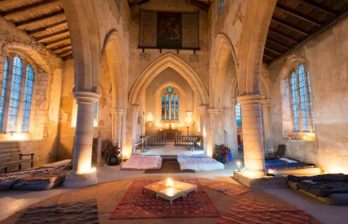 All Saints Church, Aldwincle, Northamptonshire accommodation - Beautiful camping and glamping site featured in HolidayFox article