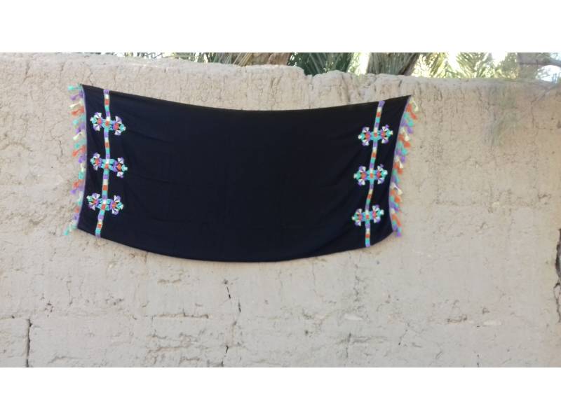 Purple Light Blue Tahrouit Fair Trade Morocco Anou