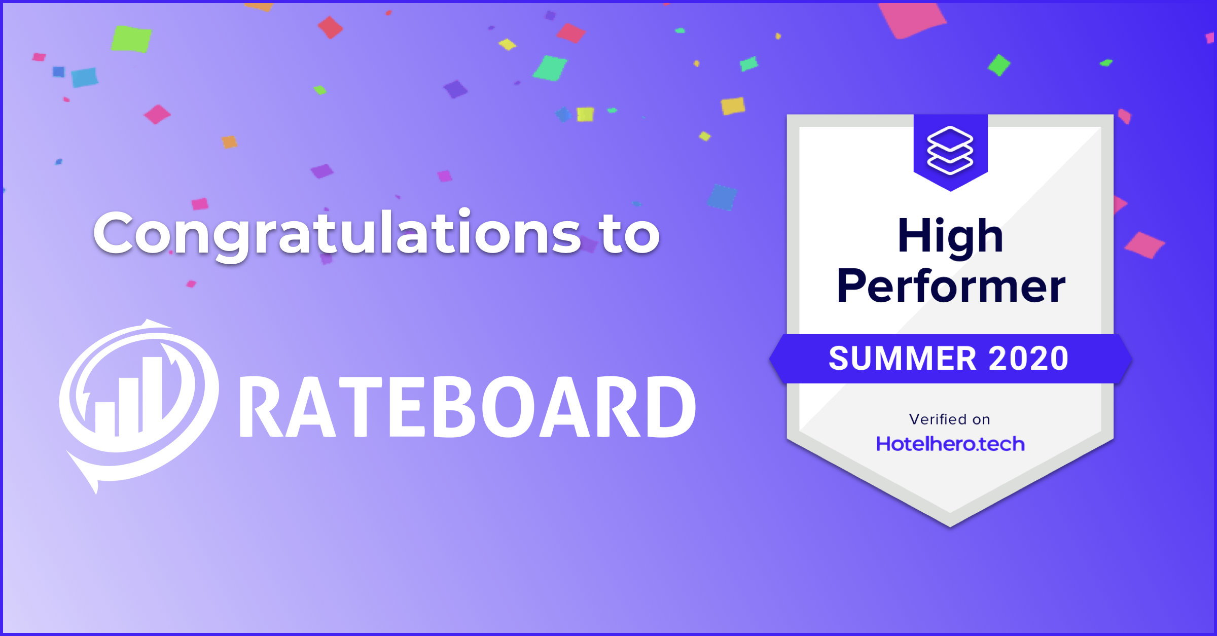Rateboard earns Hotelhero High Performer badge