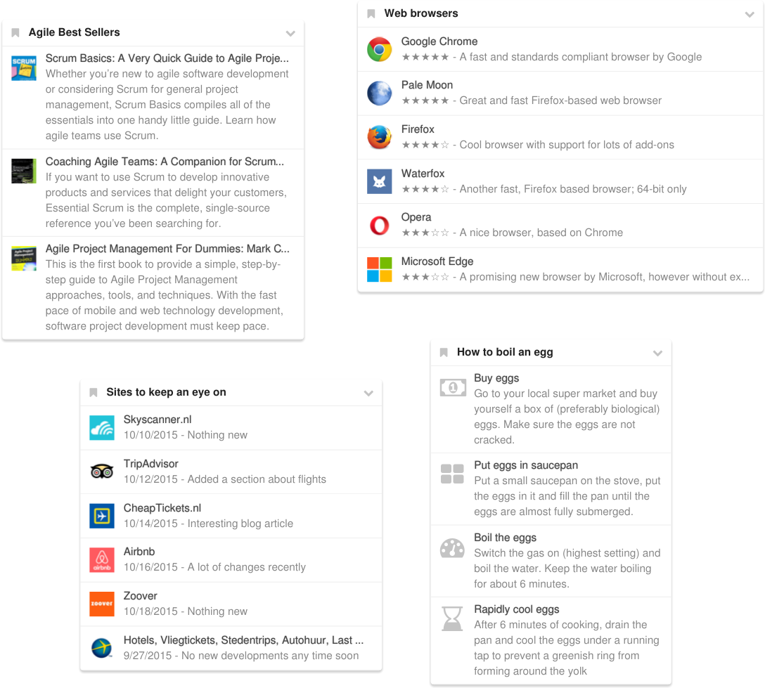 Four cool use cases for the new detailed list view of the Bookmarks widget