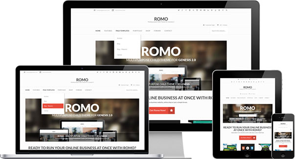 Romo - Responsive WordPress Child Theme for Genesis