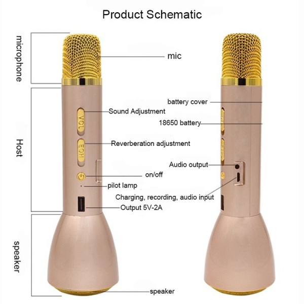 Mic kèm loa bluetooth k088 - 1