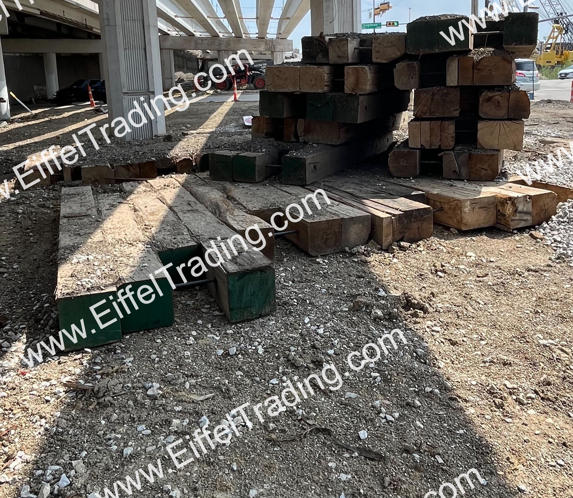 60ea. Used 4'x10'x12" Crane Mats Eiffel Trading