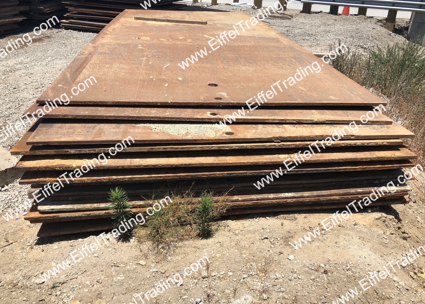 203ea. Used 8'x1" Steel Plates Eiffel Trading
