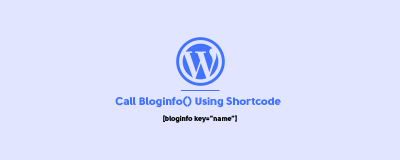 How to Call Bloginfo using Shortcode in WordPress image