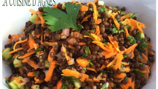 salade de lentilles Beluga - Recette par la cuisine d'agnes