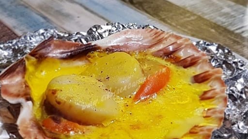 Coquilles st jacques à la crème de safran - Recette par Silviaencuisine