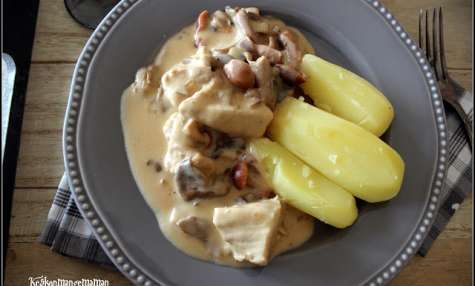 Blanquette de dinde express aux champignons des bois et mascarpone