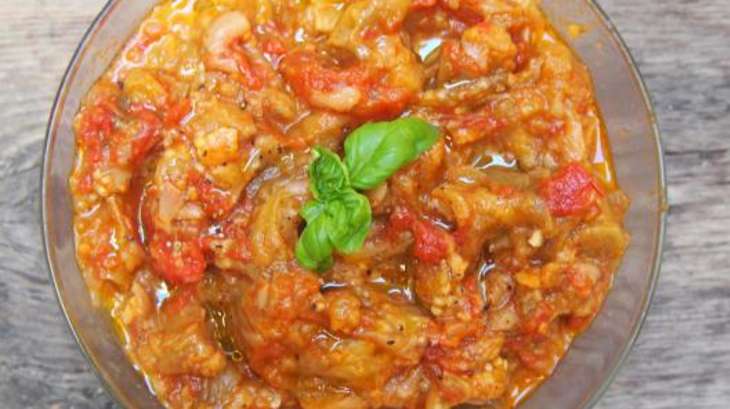 Compotée d\u0027aubergines à la tomate