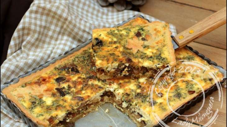 Quiche d\u0027automne aux marrons et champignons des bois