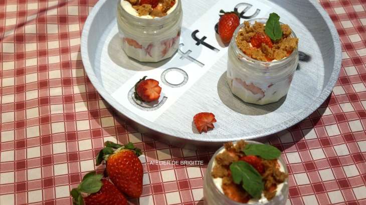 recette tiramisu fraise crumble