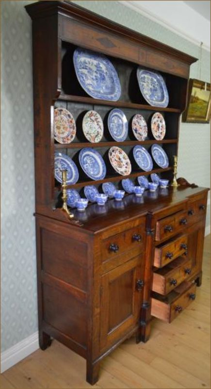 Georgian North Wales Oak Mahogany Dresser Belle Vue Antiques