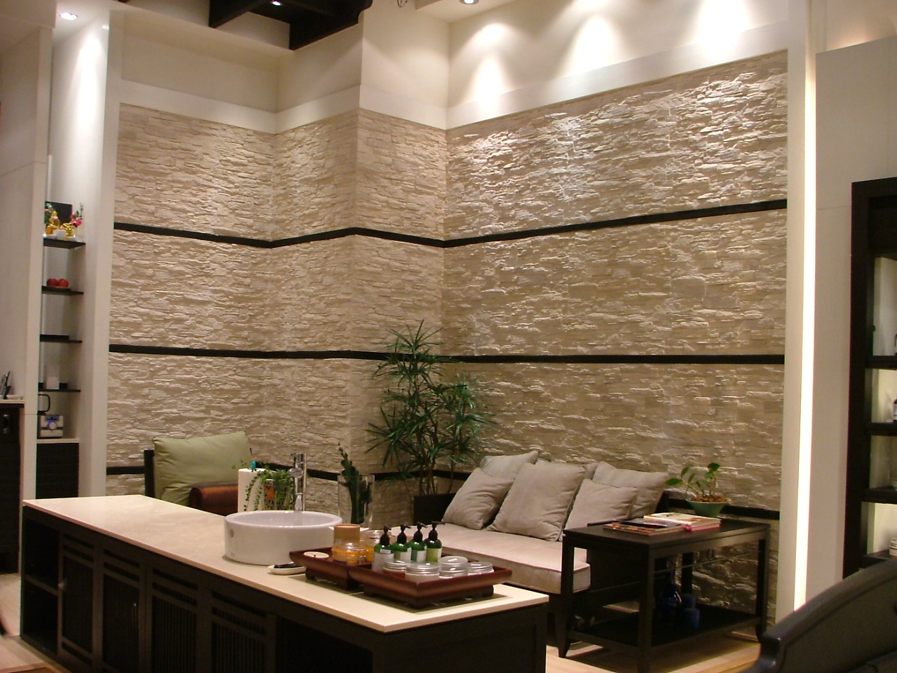 Wohnzimmer wand steinoptik – dumss.com