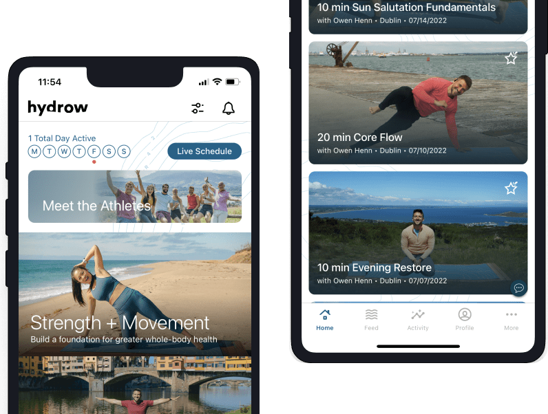 The Hydrow App Available on Apple App Store and Google Play