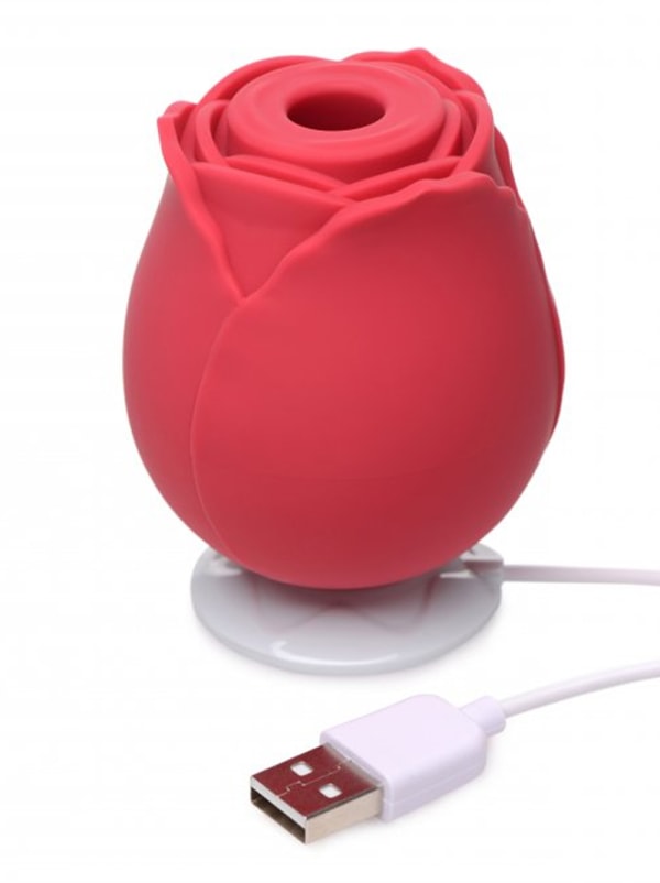 NS Novelties INYA The Rose 7-function Rechargeable Rose-shaped Silicone  Suction Vibrator