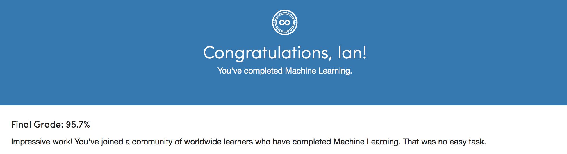 Congratulations! You've completed the course