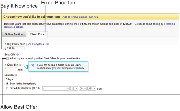 Using best offer option on ebay