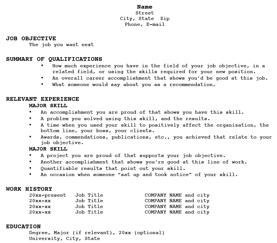 functional resume wizard