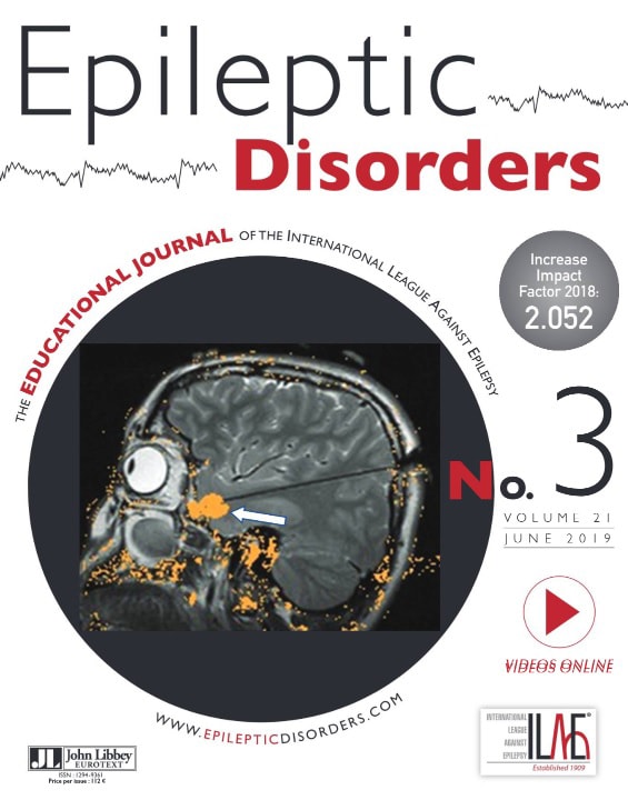 Image of the cover of the current issue of Epileptic Disorders