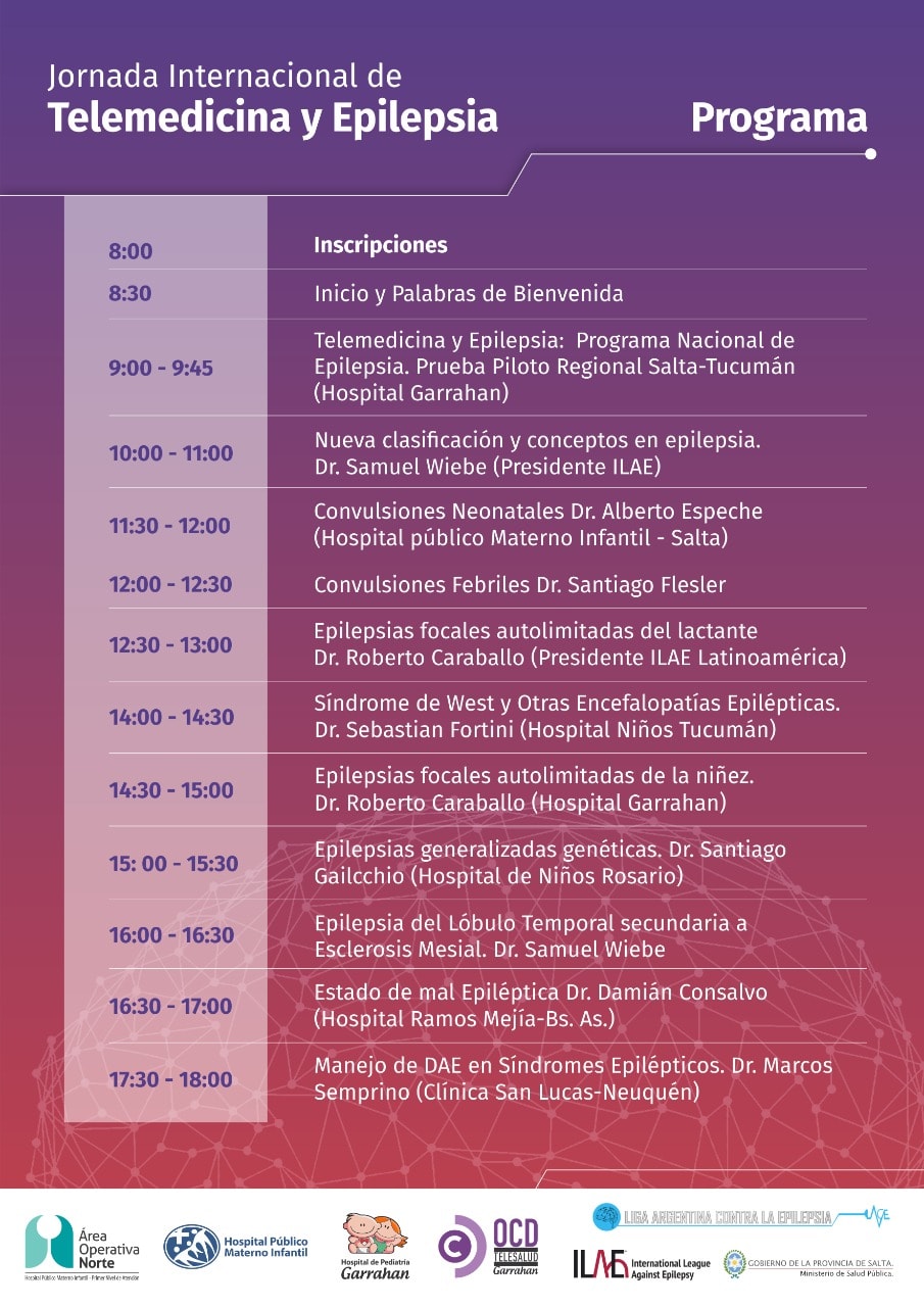 Jornada Internacional de Telemedicina y Epilepsia Program